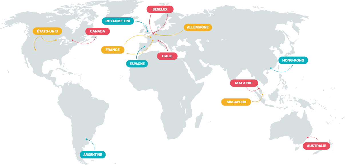 Présence d'Esker dans le monde